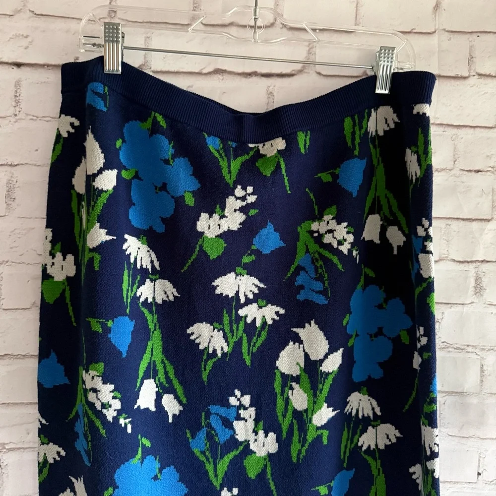 Kate‎ Spade Blue and Green Floral Pencil Skirt - Picture 3 of 5